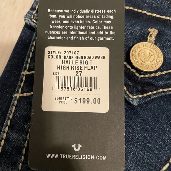 Dark wash true religion skinny jeans. Brand new - Picture 2 of 6